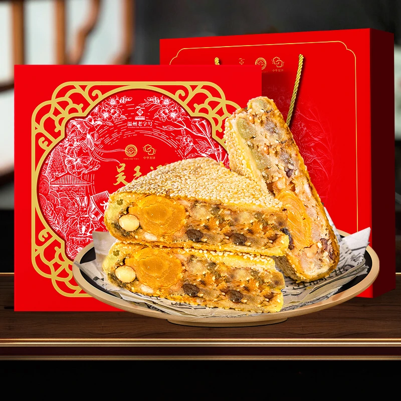 吴玉源桥墩月饼家乡味道鲜肉蛋黄500g