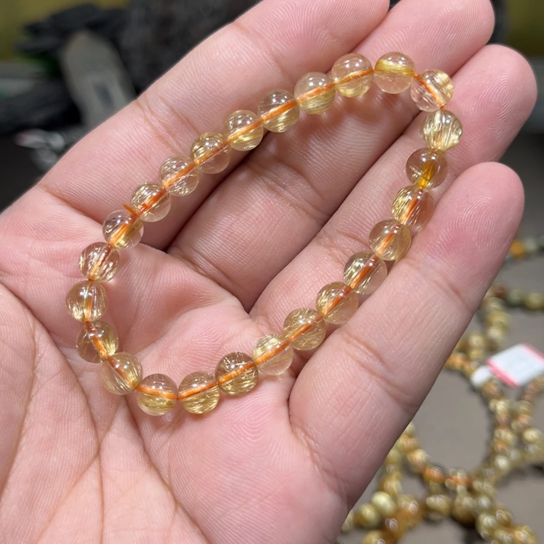 未镶嵌水晶手串金发晶