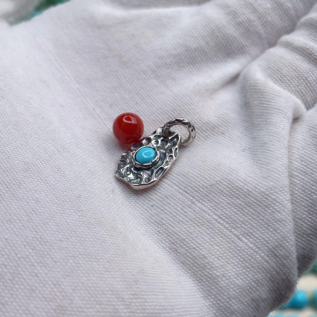 银S925镶嵌南红玛瑙珠宝奇石