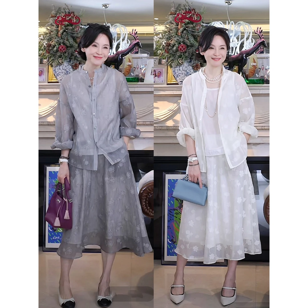 我是摩羯 春花烂漫时上衣 80支日本进口棉锦烧花百搭衬衫