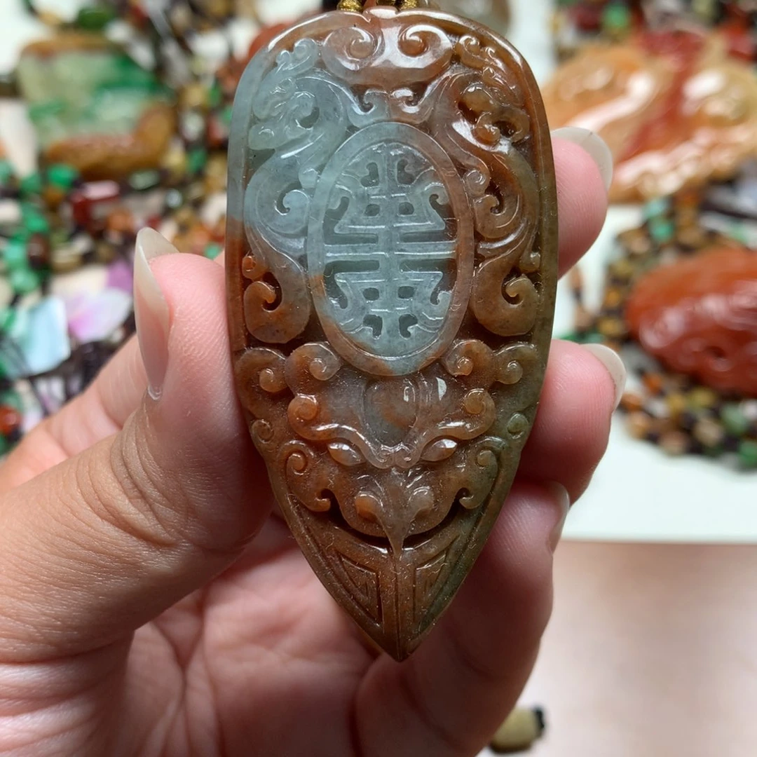 未镶嵌定制翡翠双龙