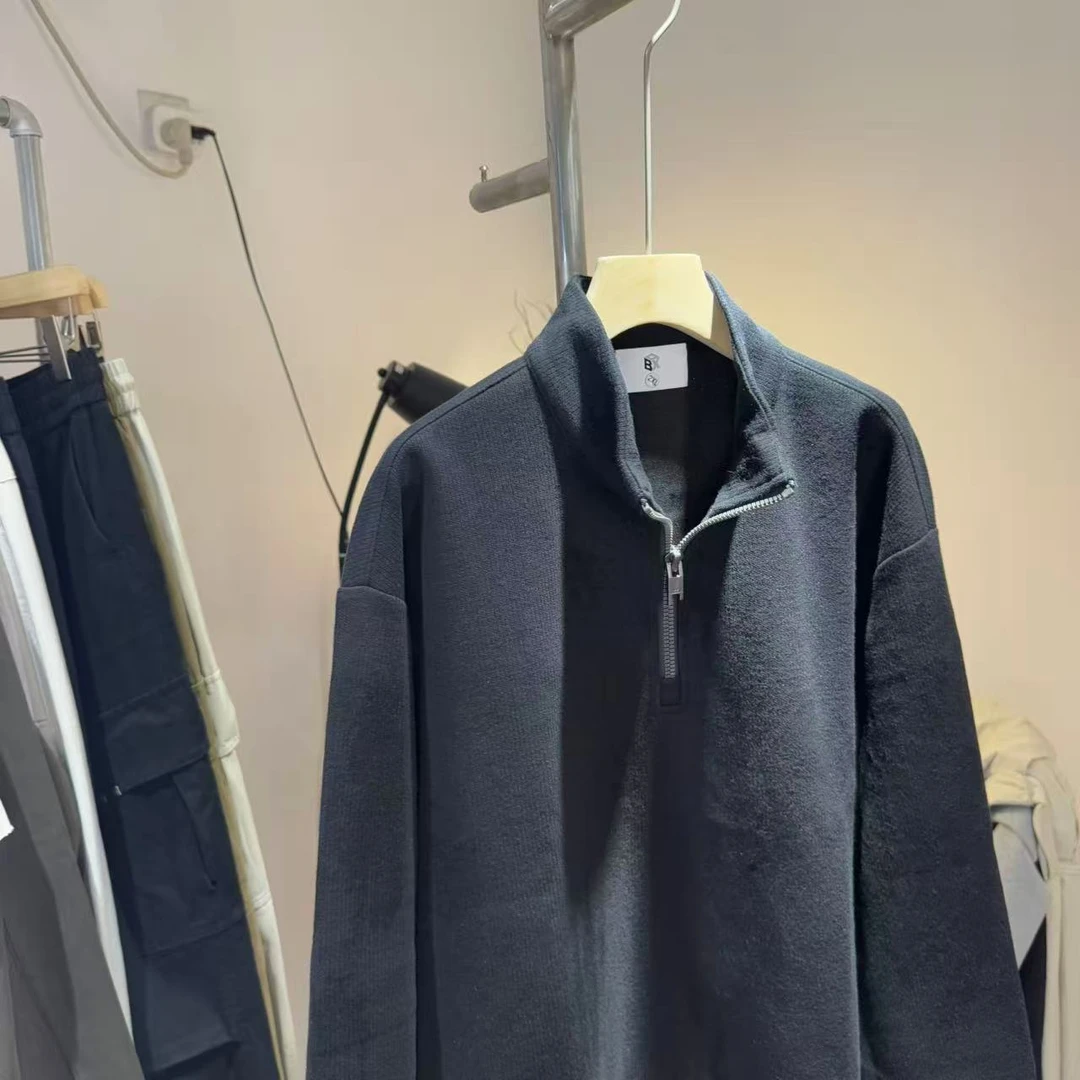 秋季男女半拉链立领卫衣7121