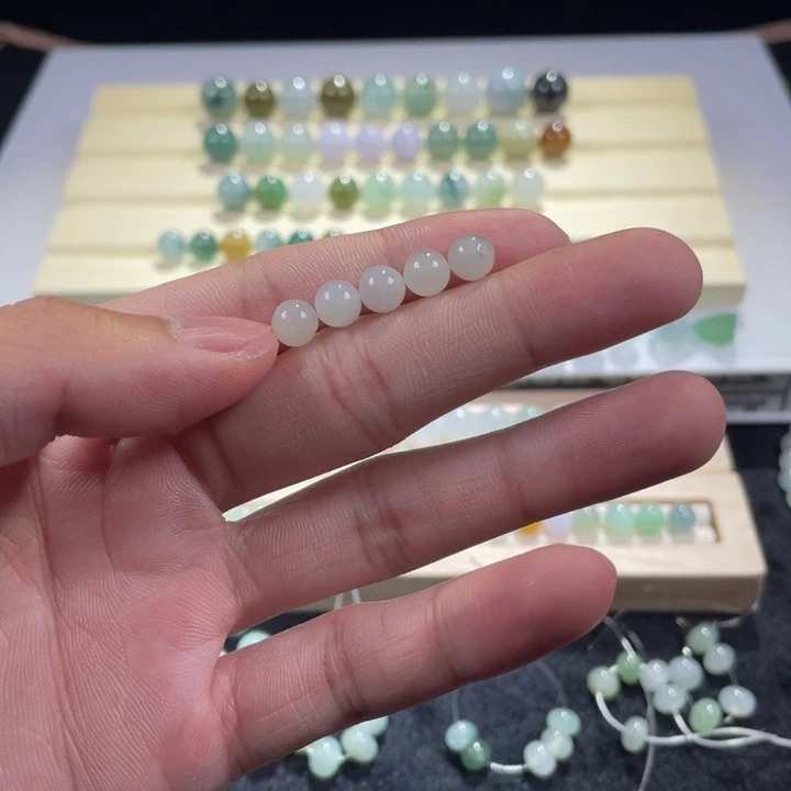 翡翠散珠卡6.5 5颗总价