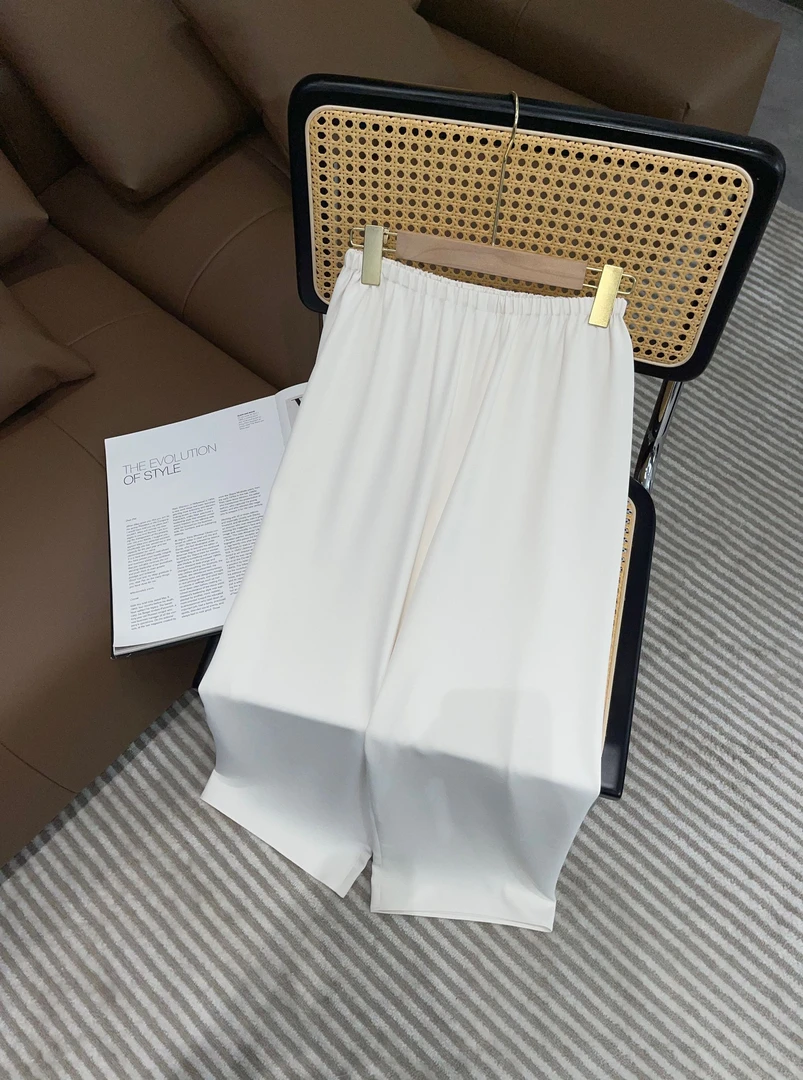 BIG WHITE REMADE“米格兰舞曲”显腿长修饰腿型直筒阔腿裤D5L211