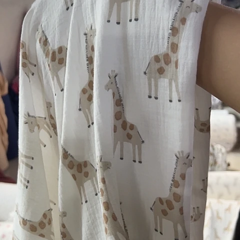 无纺布长劲鹿泡泡双层纱布2米