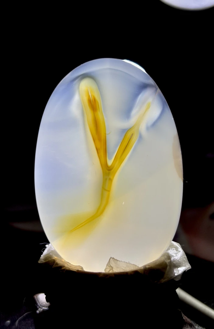 天然马达加斯加海洋玉髓甜美吊坠水滴草花山水意境象形灵摆件玉髓