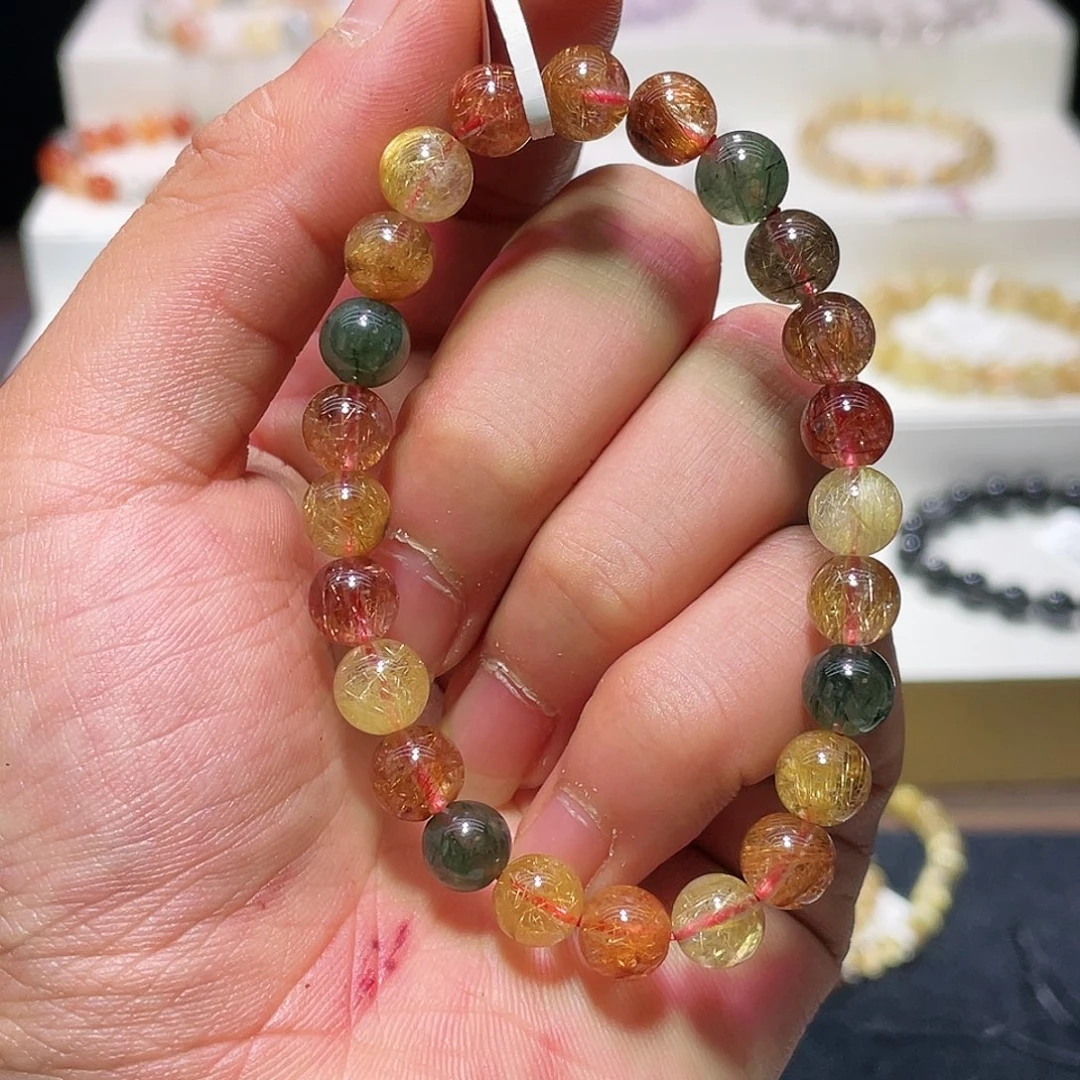 水晶手链未镶嵌彩发晶8.2