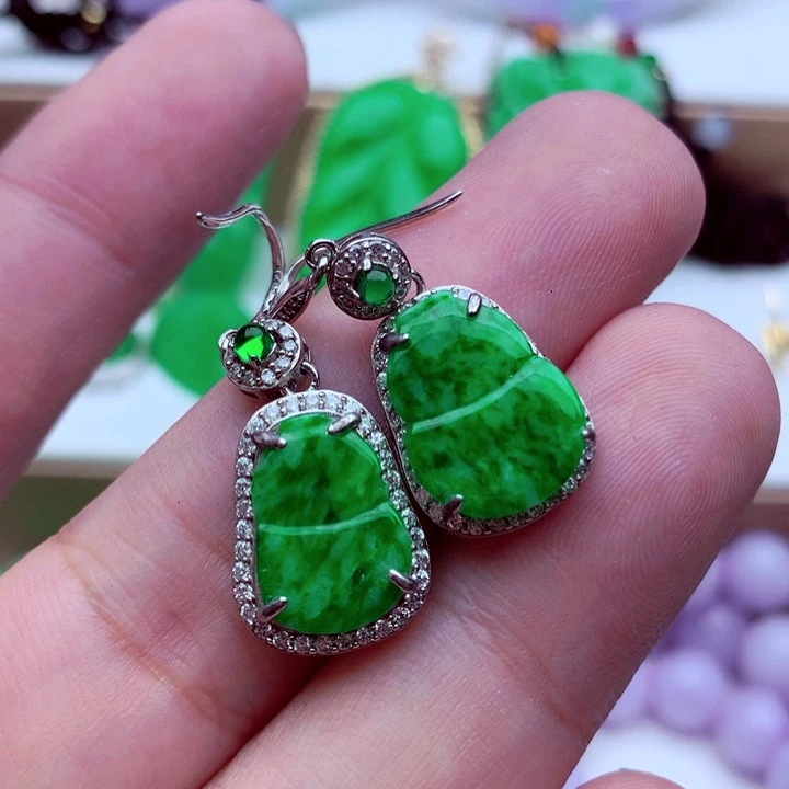 翡翠未镶嵌耳饰耳饰