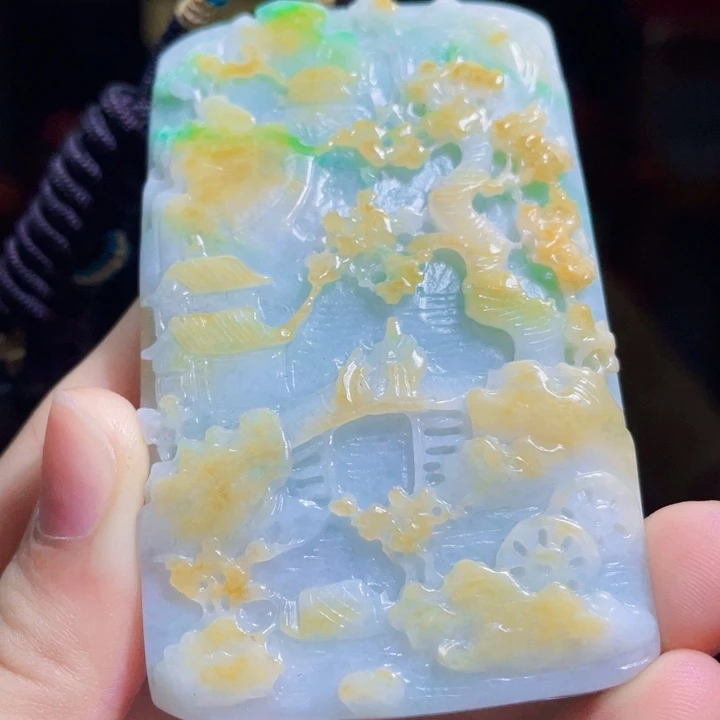 翡翠未镶嵌吊坠(不含链)X18