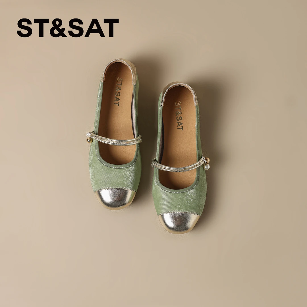 星期六软底玛丽珍鞋女2025秋季新款真皮浅口时尚复古低跟法式单鞋