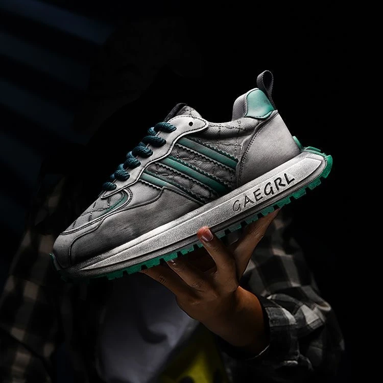 夏季新款复古板鞋男生潮流百搭男士休闲潮鞋子高级感男鞋厚底增高