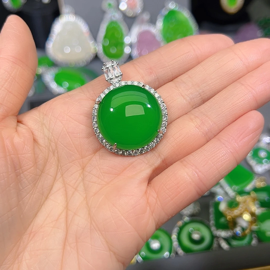 玛瑙/玉髓合金吊坠(赠链)