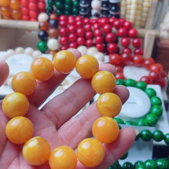 鸡油黄卡2.0黄色圆珠