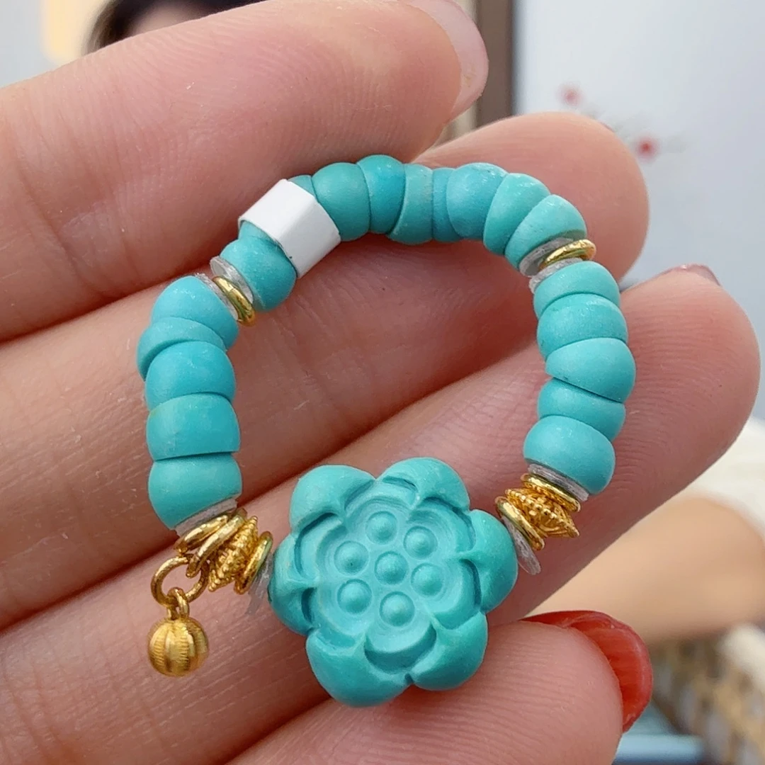 绿松石18K金镶嵌珠宝奇石