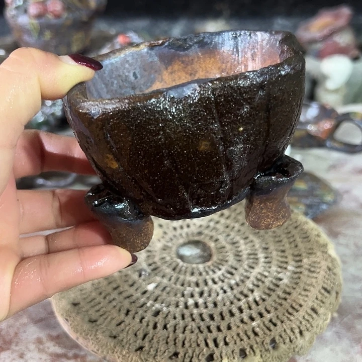 新店福利手工粗陶高温花盆