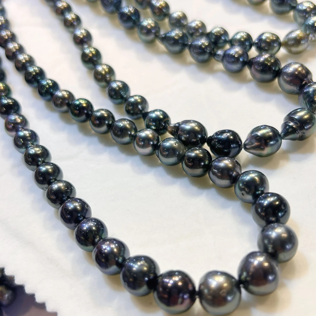 【罗伊伊推荐】海水珍珠大溪地混彩项链 9-11mm ZQ0025（多样性发一）