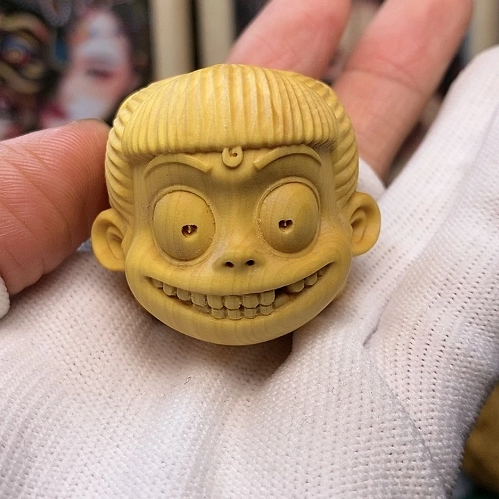 木黄杨木哪吒手把件