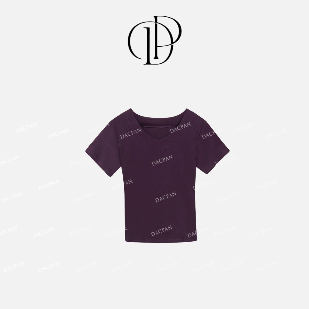 DACPAN-“奶皮舞蹈上衣”V领短袖上衣  2025/盼·PP 00151