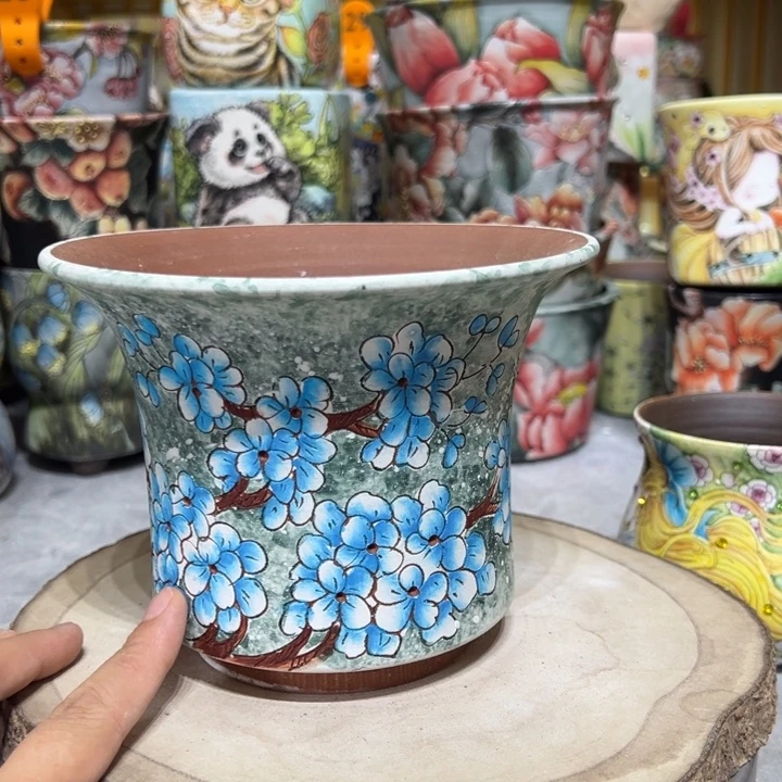 景德镇红陶精品手绘陶瓷