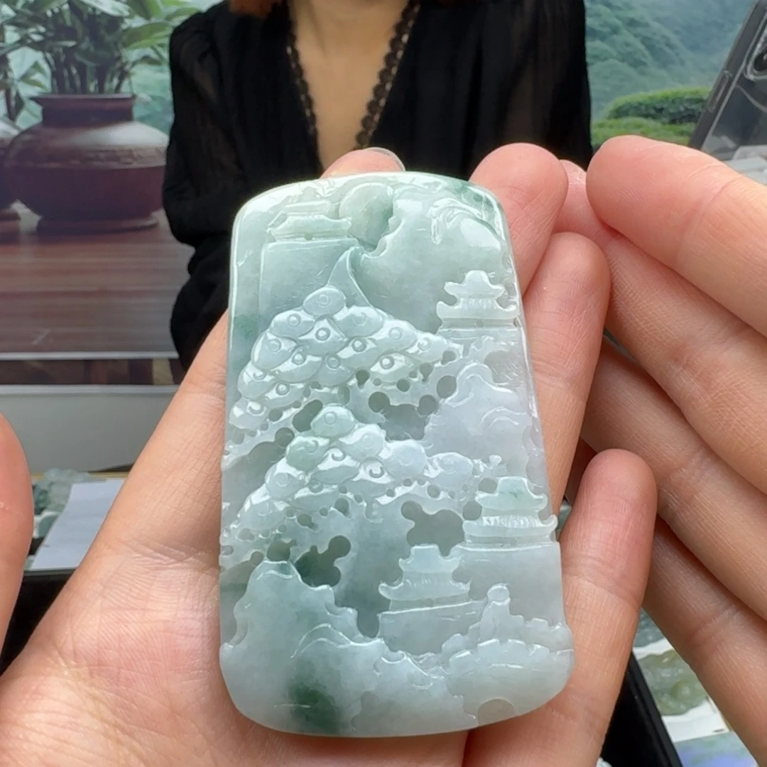 翡翠未镶嵌颈饰天然