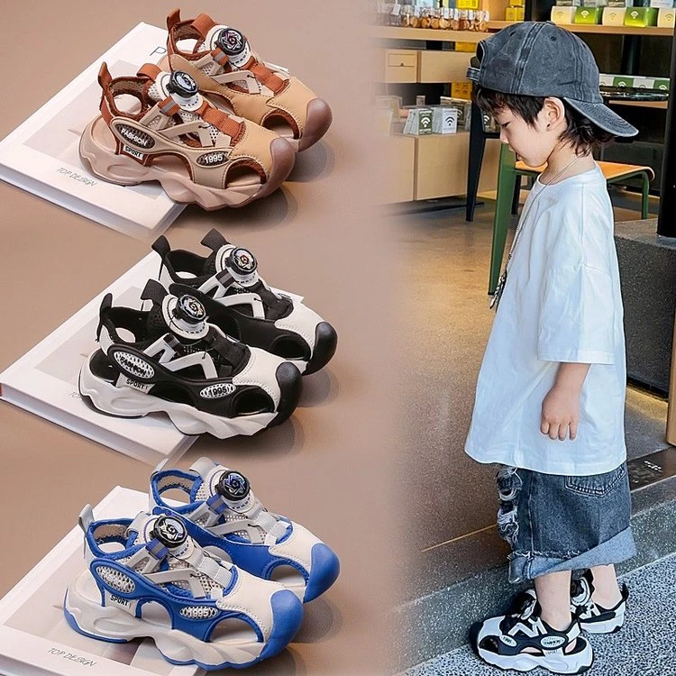 凉鞋男童包头夏款2025新款儿童运动沙滩鞋中大童男孩防滑软底凉拖