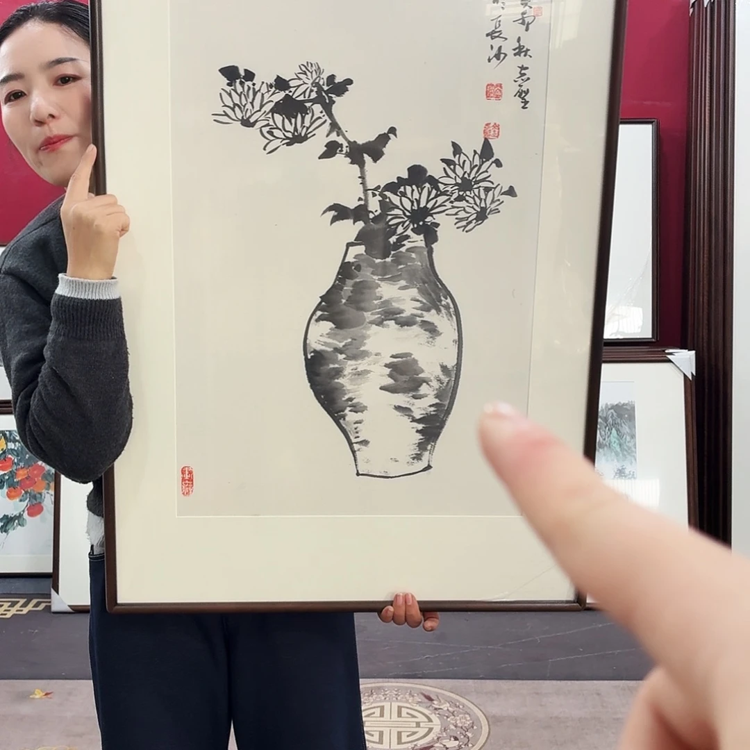 国画手绘作品90-60尺寸