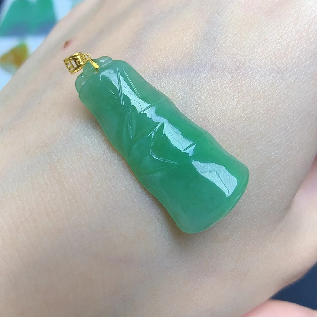 翡翠颈饰18K金镶嵌88888888888888