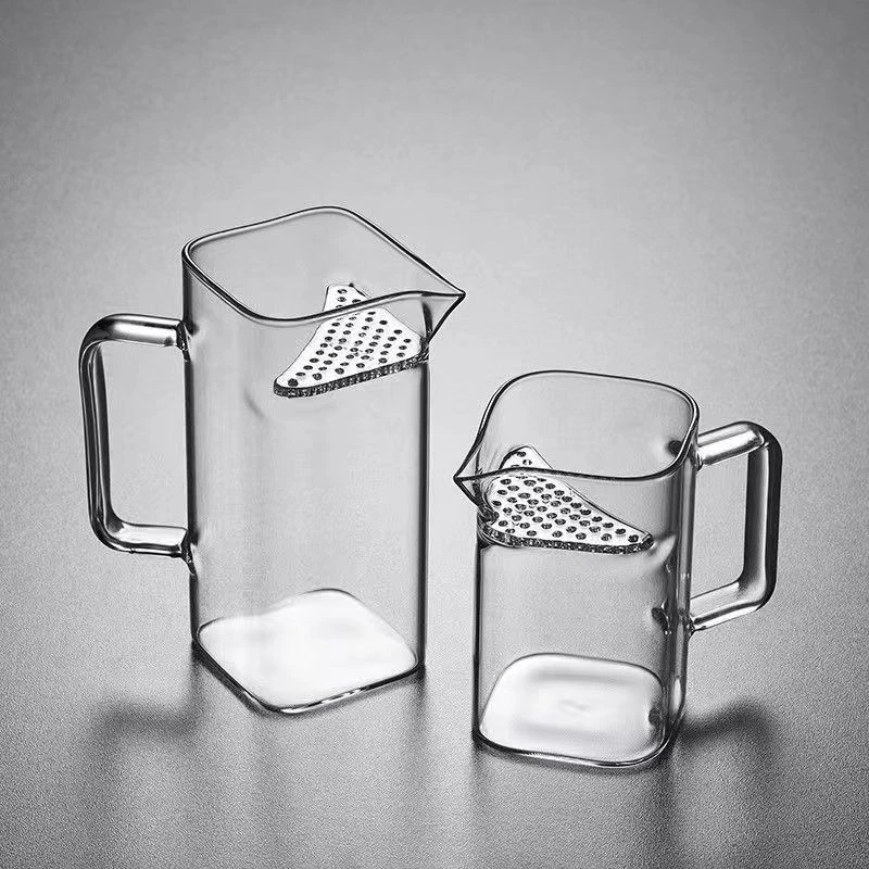 透明玻璃月牙公道杯过滤茶壶茶海大容量过滤一体泡茶杯功夫茶具