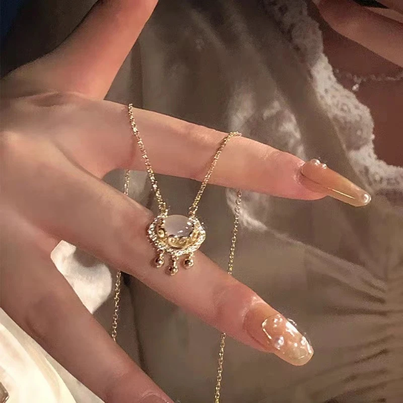 合金项链 新款国风祥云项链女平安吉祥高级小众设计锁骨链送闺蜜