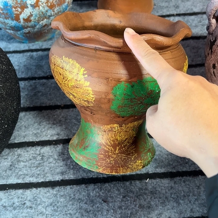 烟花火锅花边高19口17