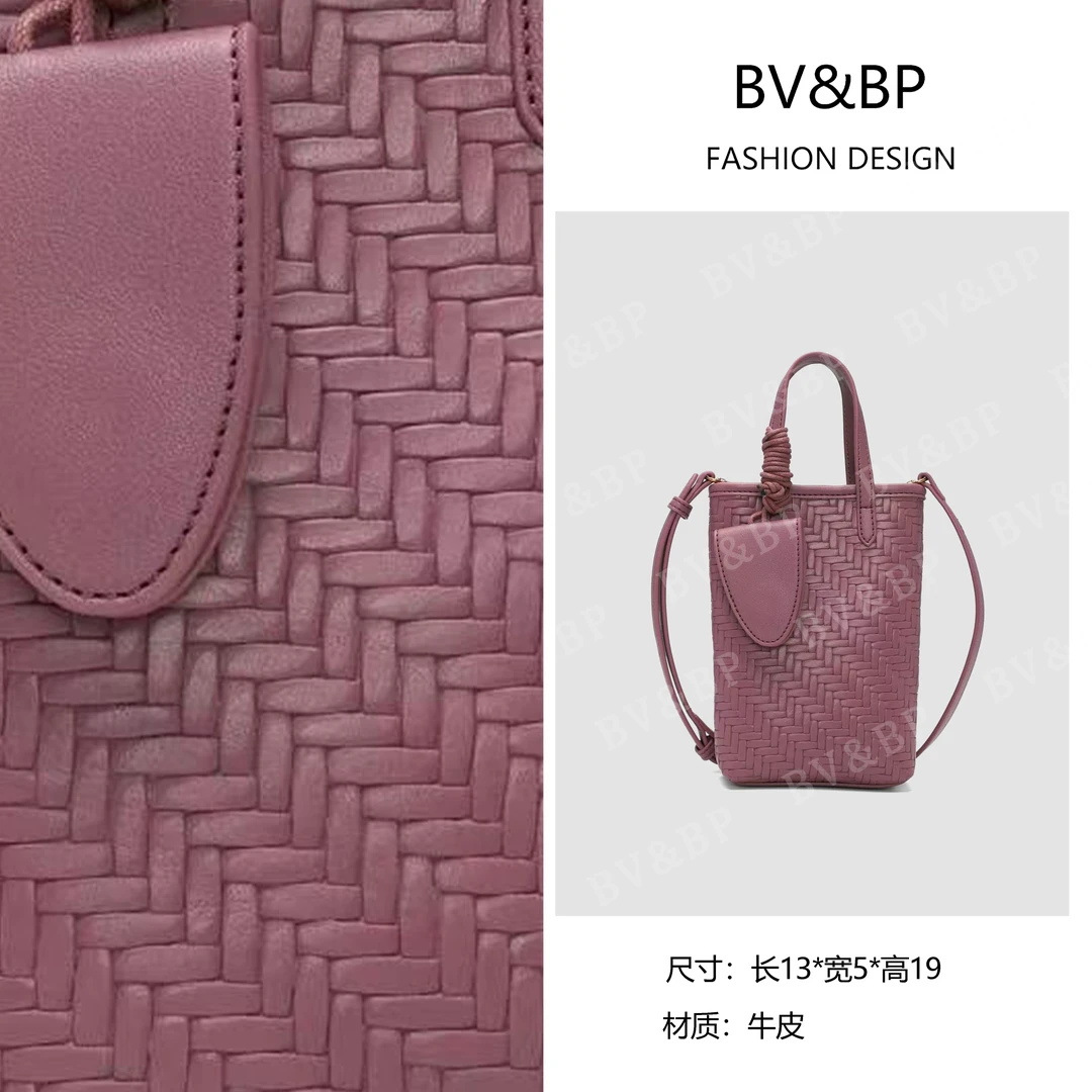BV&BP· 原创设计高定斜挎包单肩包手机包BNT-219胭脂粉