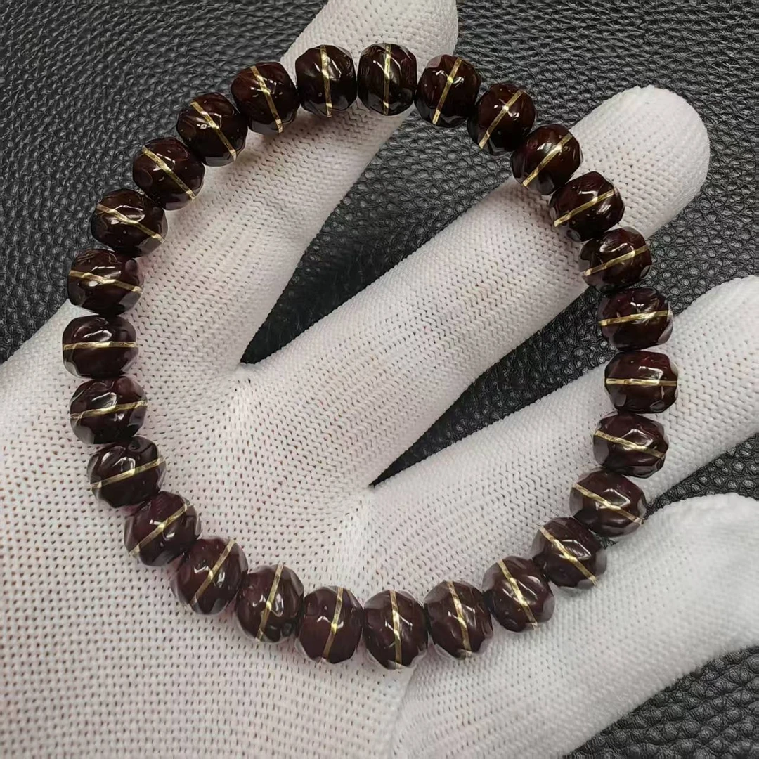 尺寸8.8mm左右紫金鼠镶嵌金腰带云锦单圈一条《小鱼文玩》