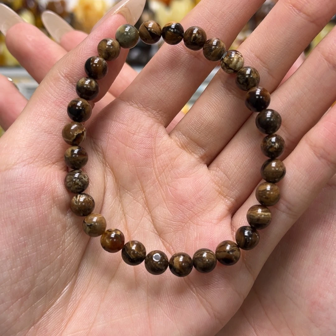 琥珀未镶嵌裸石天然琥珀卡6mm