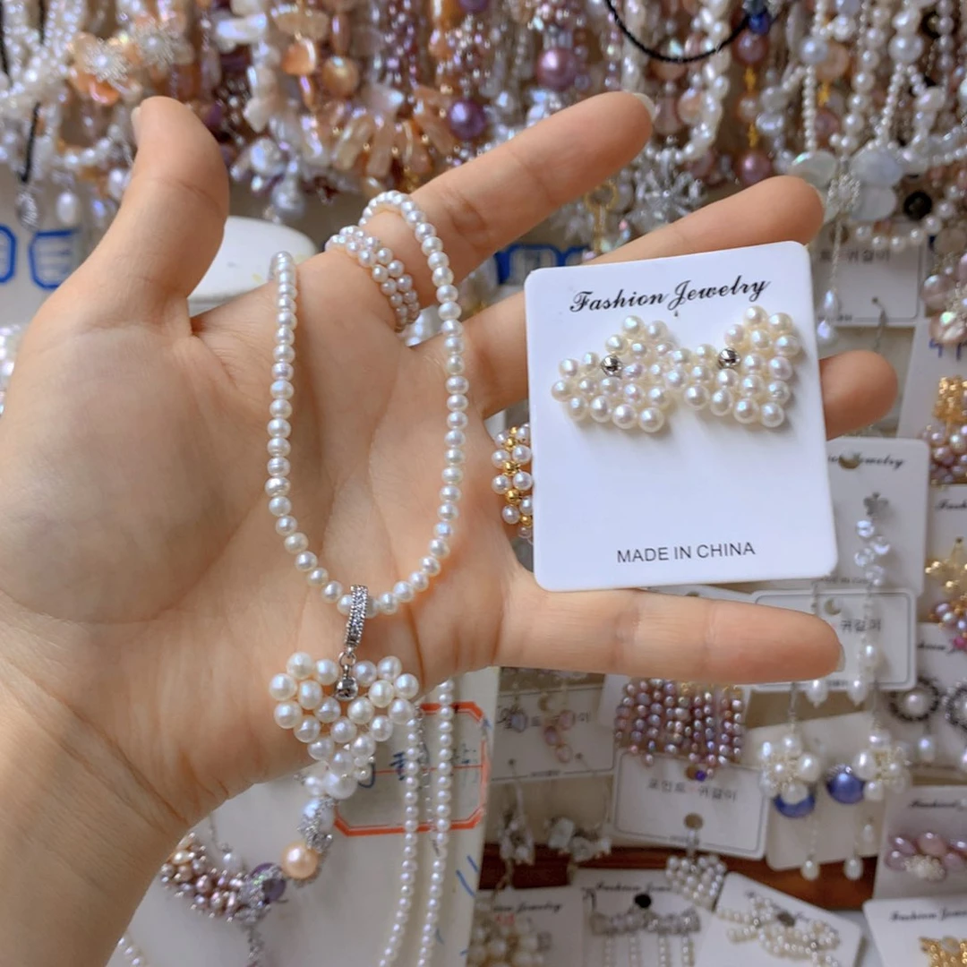 银S925镶嵌淡水珍珠项链k****e