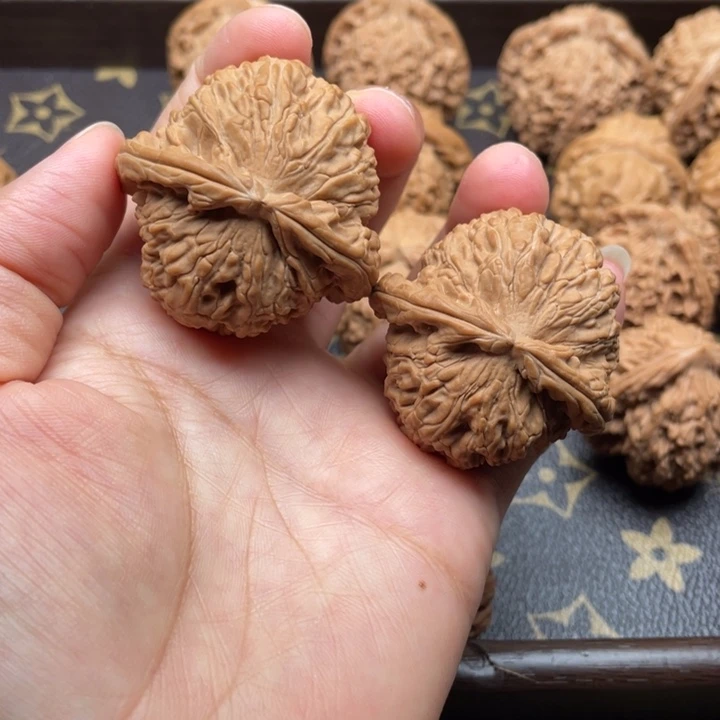 文玩核桃把件白狮子全品42.5