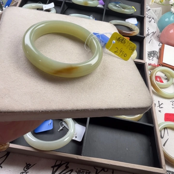 未镶嵌手镯和田玉玲珑美镯56.6