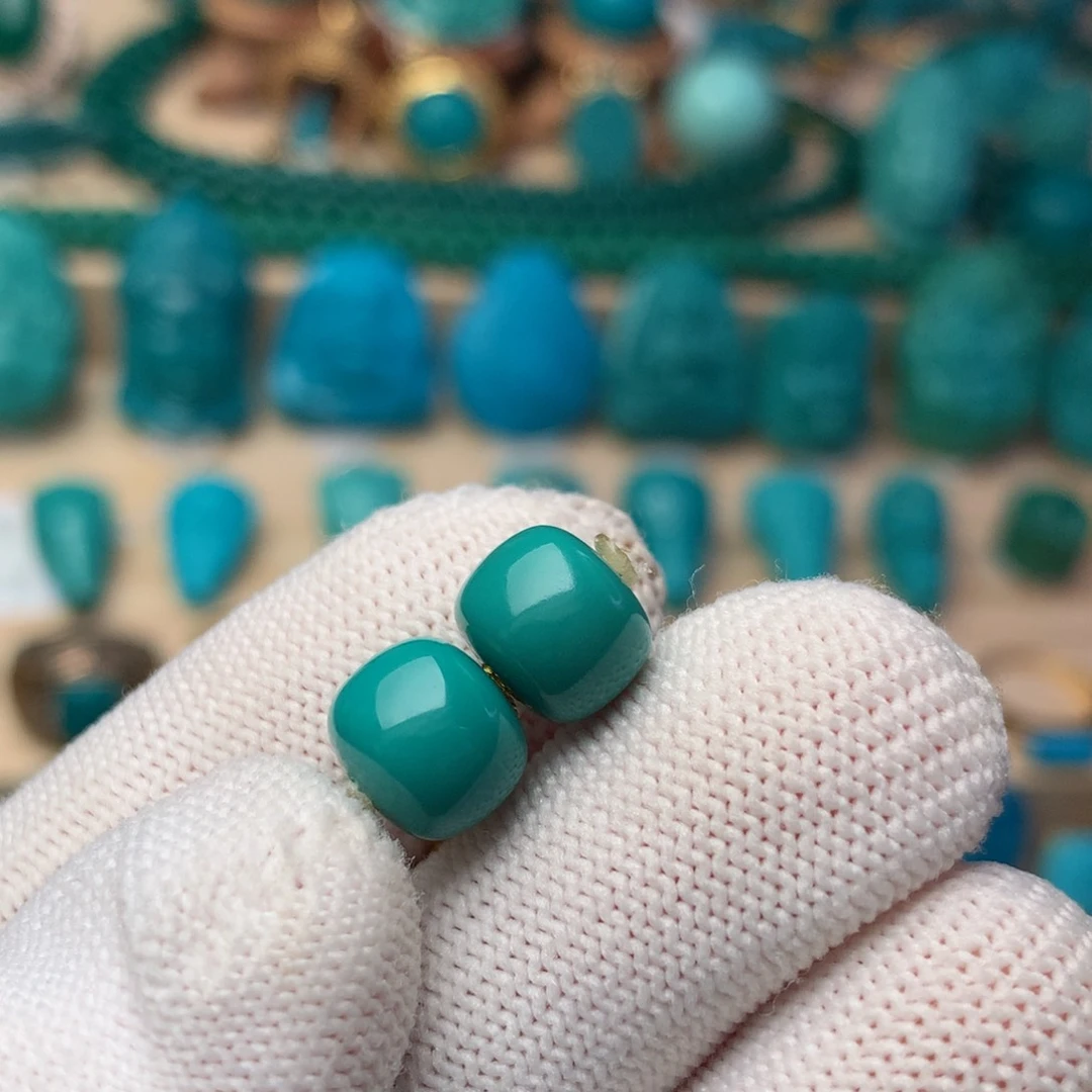 未镶嵌绿松石珠宝奇石9mm