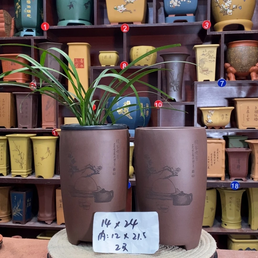 紫砂艺术紫砂花盆