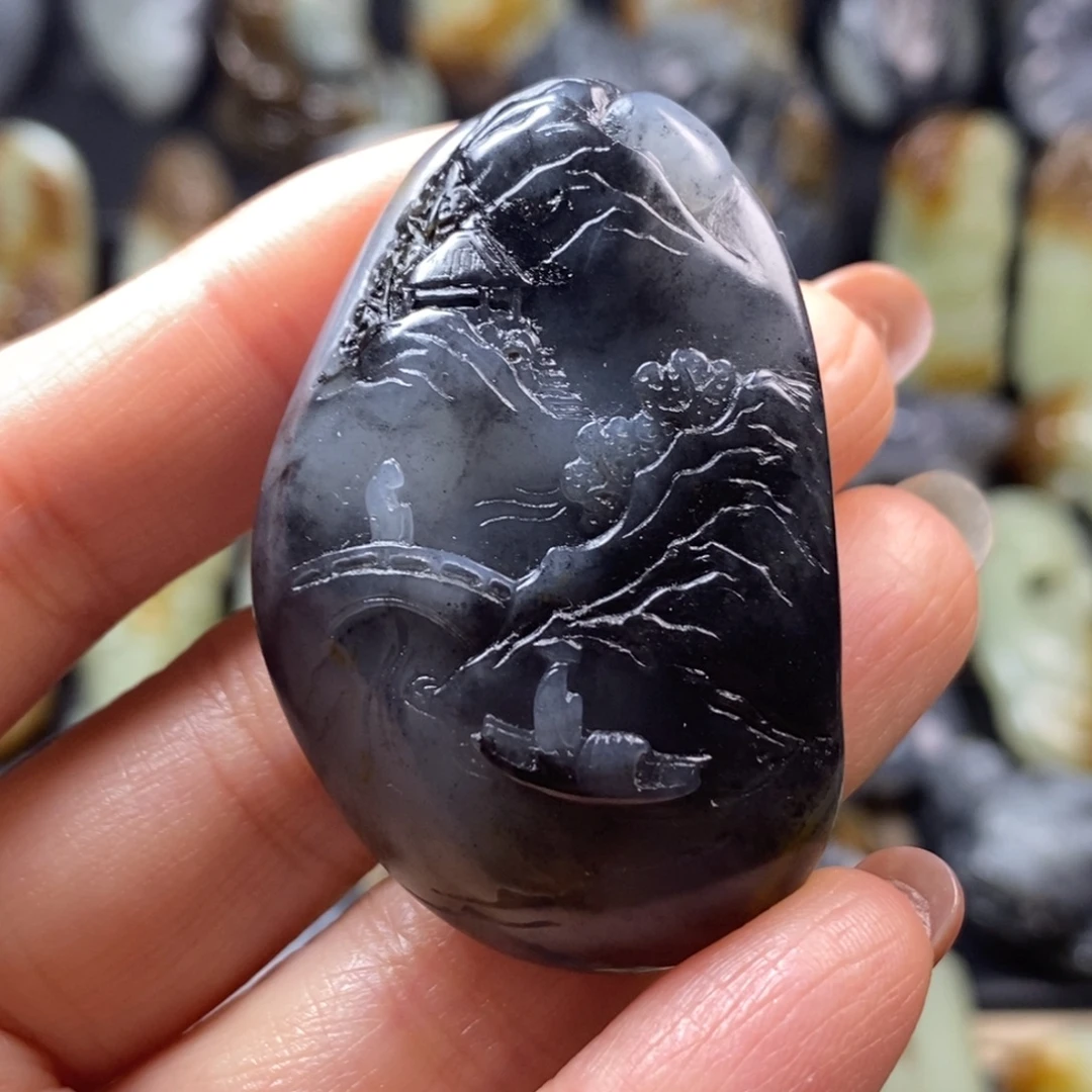 和田玉未镶嵌挂件