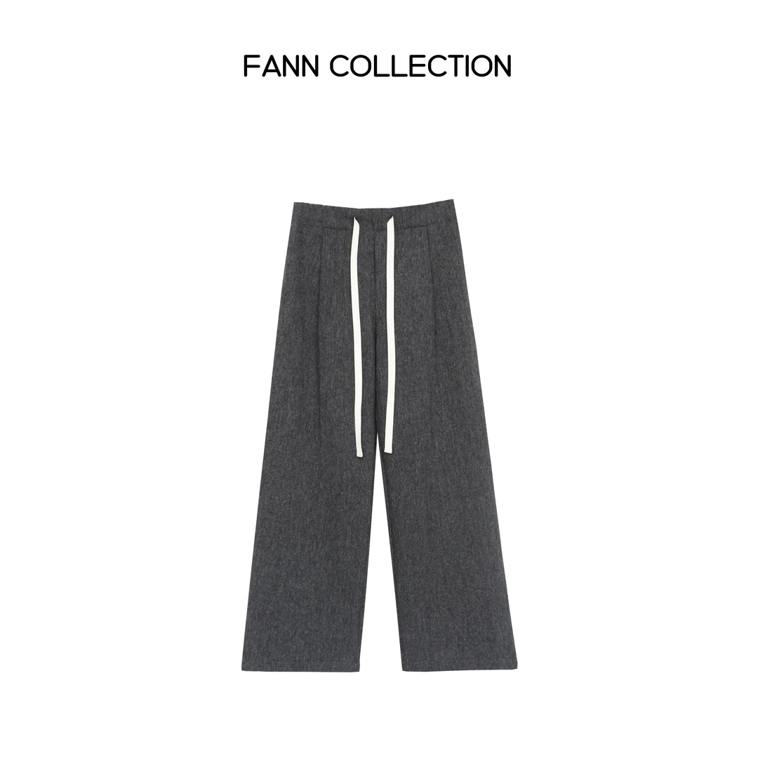 饭饭FANN COLLECTION 慵懒风宽松直筒阔腿休闲裤FANNB038