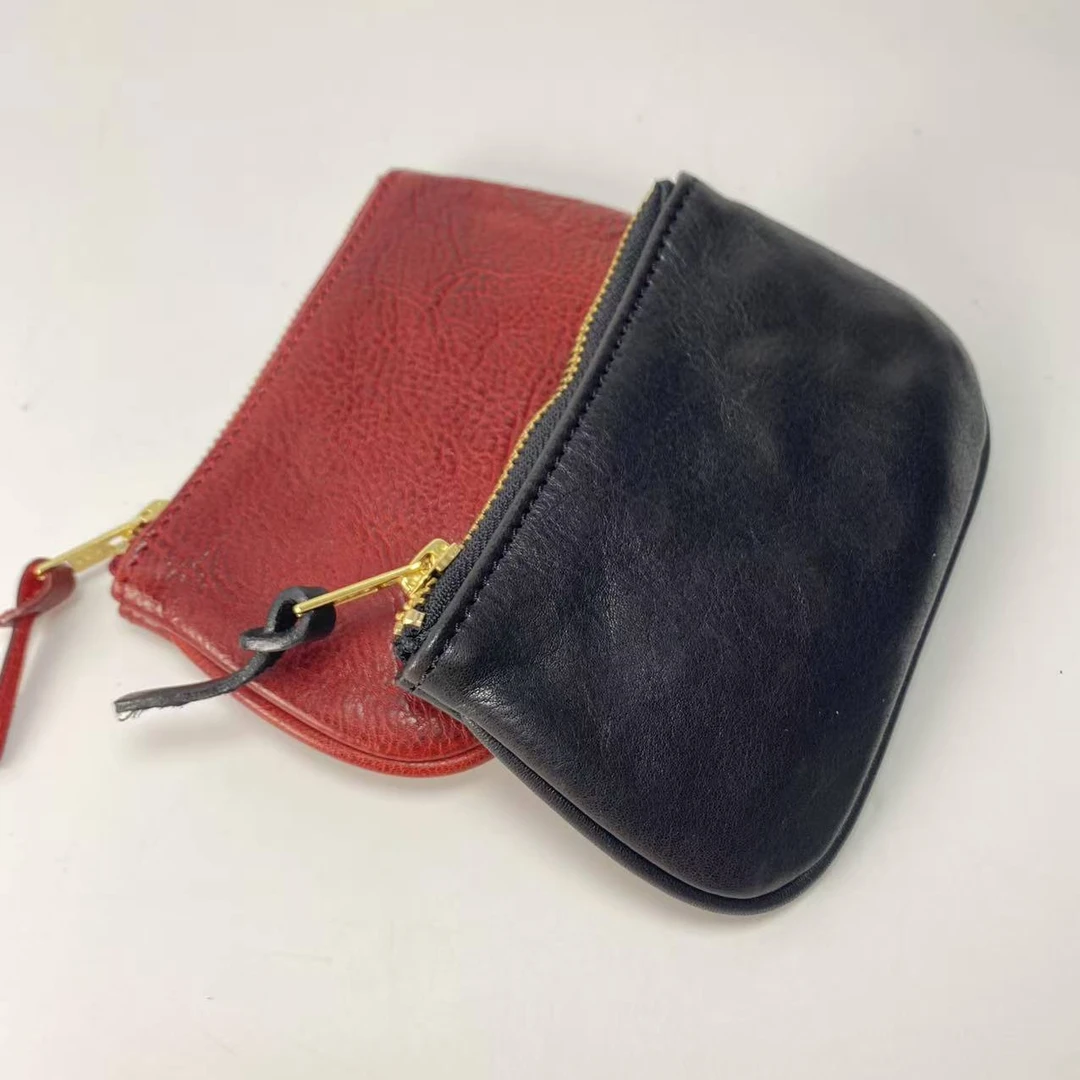 首饰袋 喜物双面都是皮皮手拿包牛皮纹植鞣头层真皮文玩手工手包0