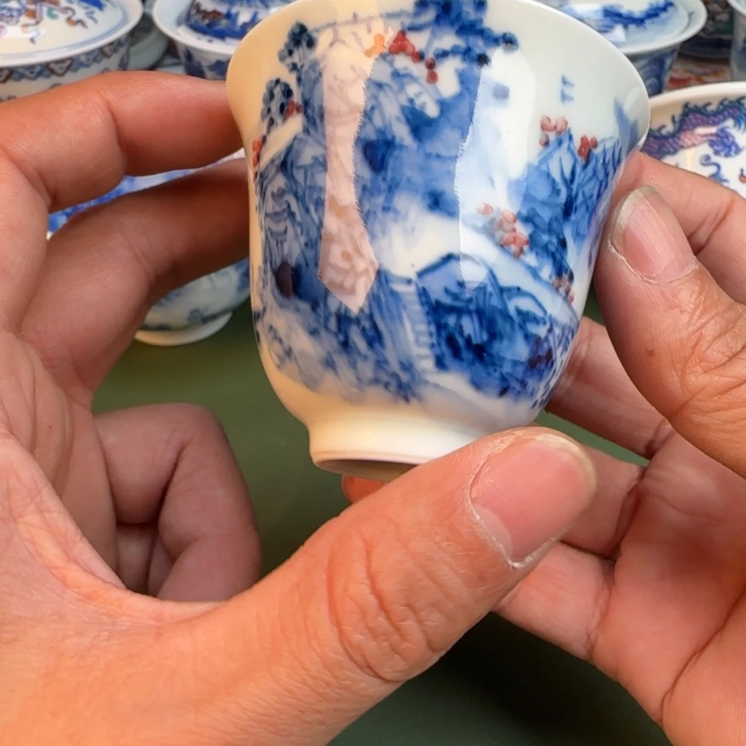 陶纯手工纯手绘茶具石头392