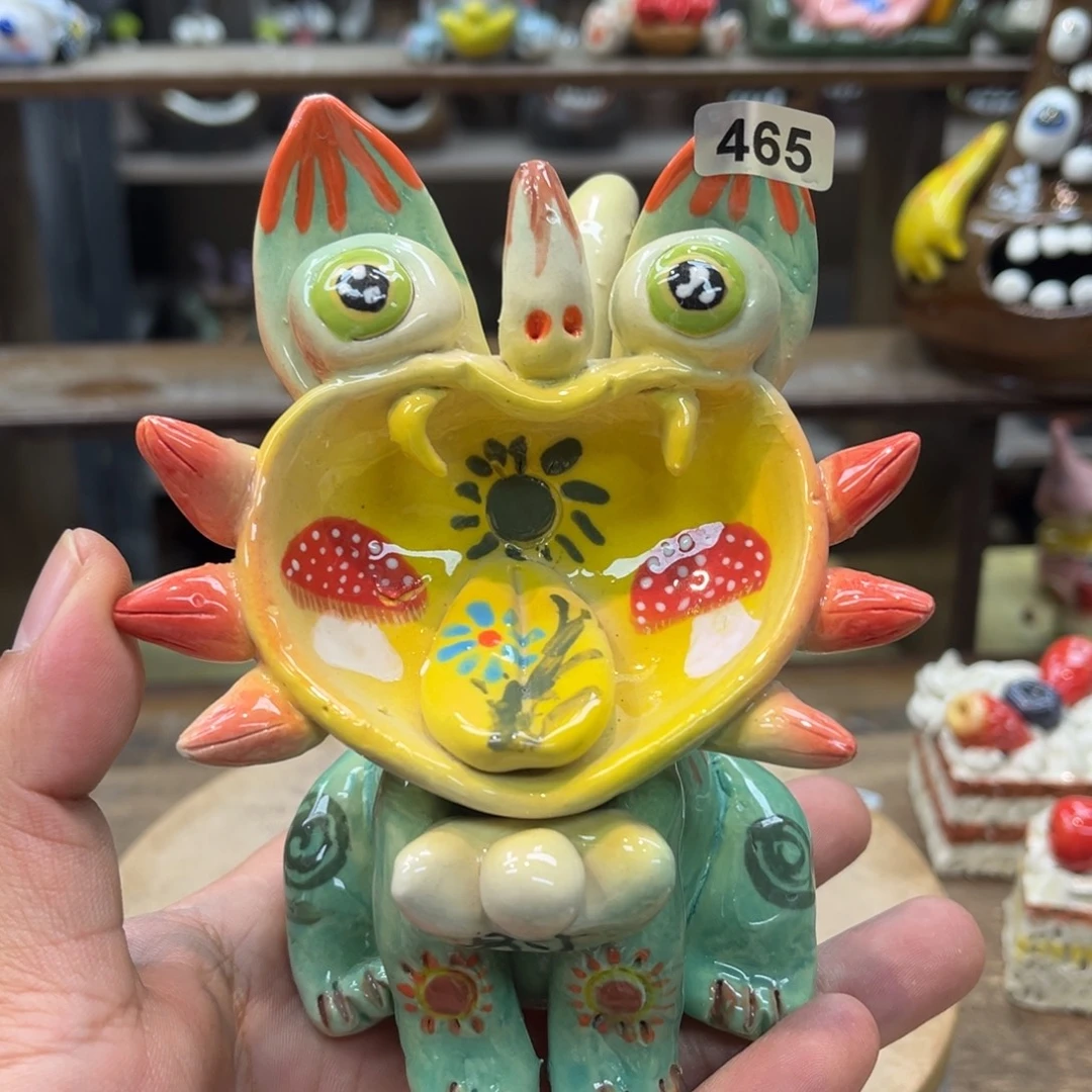 摆件纯手工抽象陶瓷摆件465