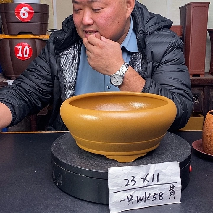 紫砂花盆货号一只WK58