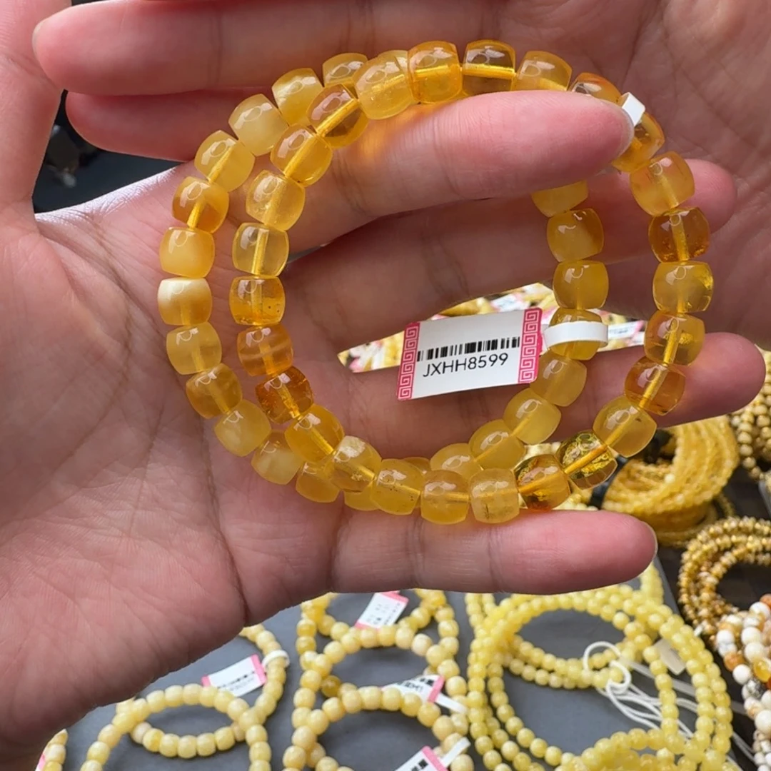 琥珀未镶嵌手链多样性发其一
