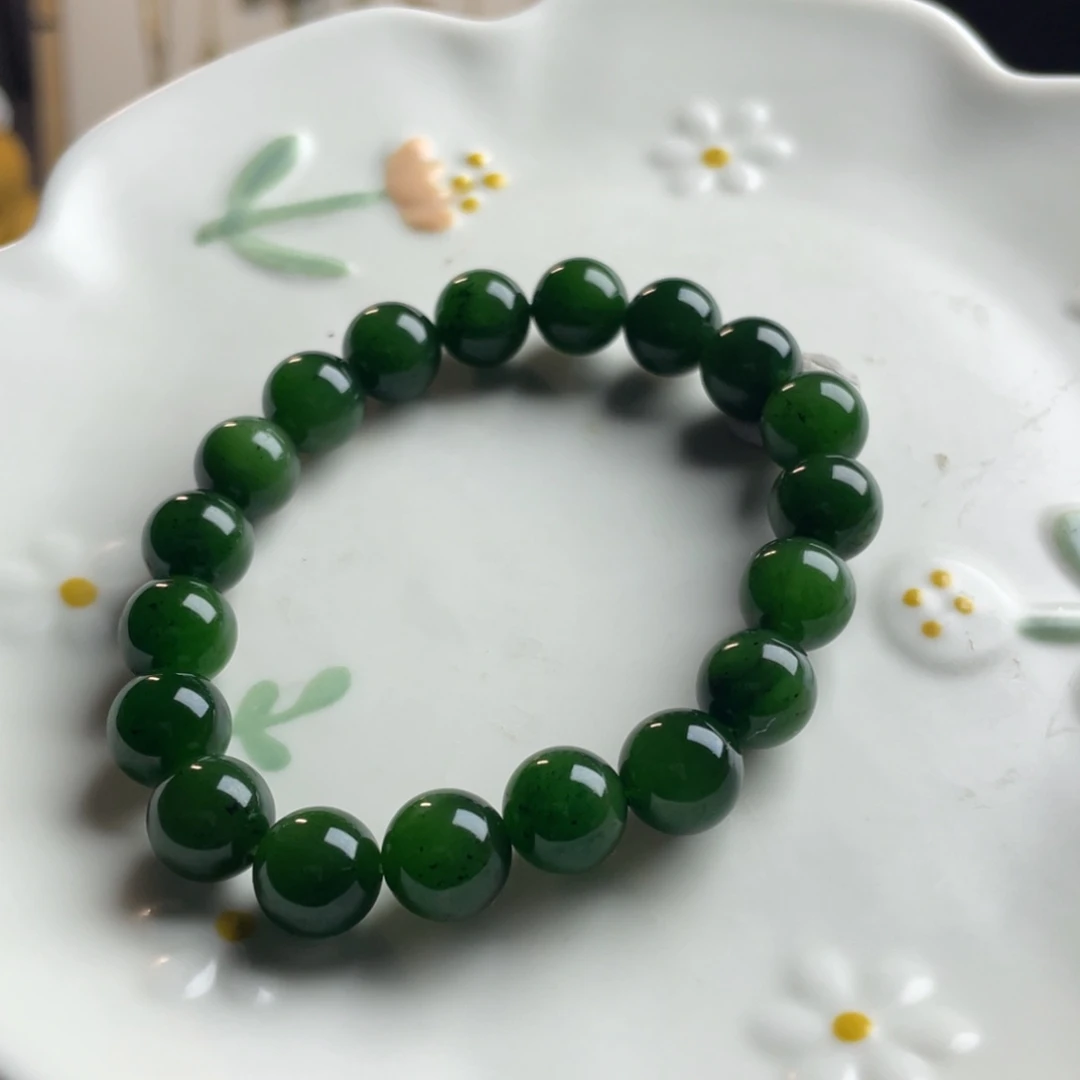 和田玉未镶嵌手链卡10碧玉