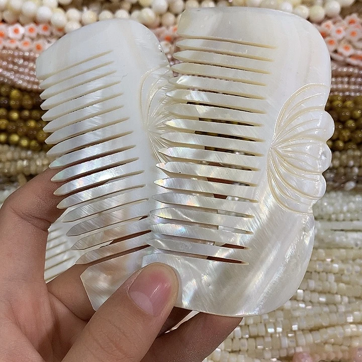 2个天然贝壳梳子刮痧板