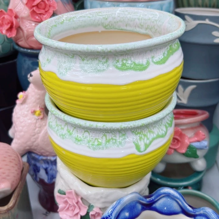 有孔，满10元发货多肉陶瓷花盆