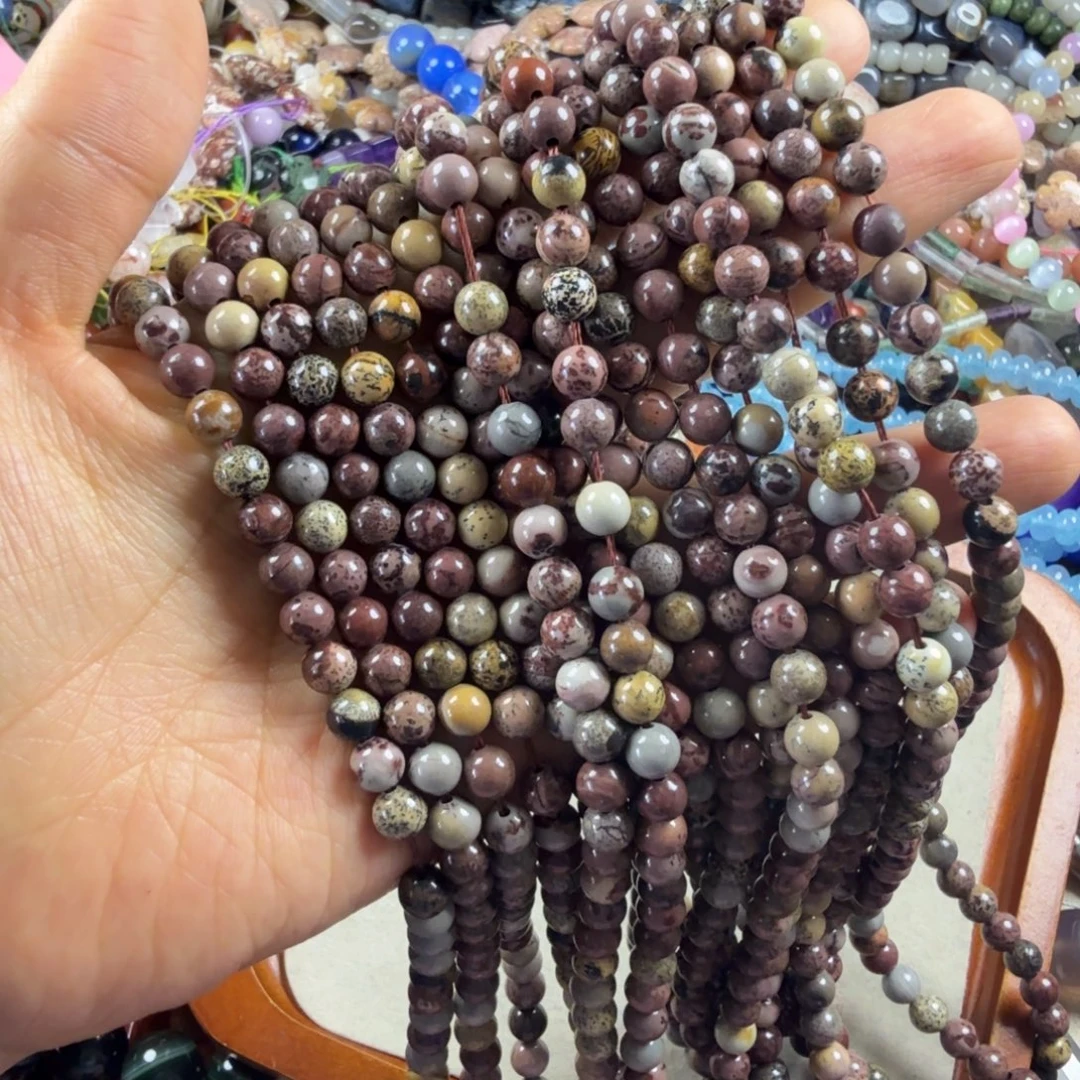 查罗石合金珠宝半成品卡6草花石两条