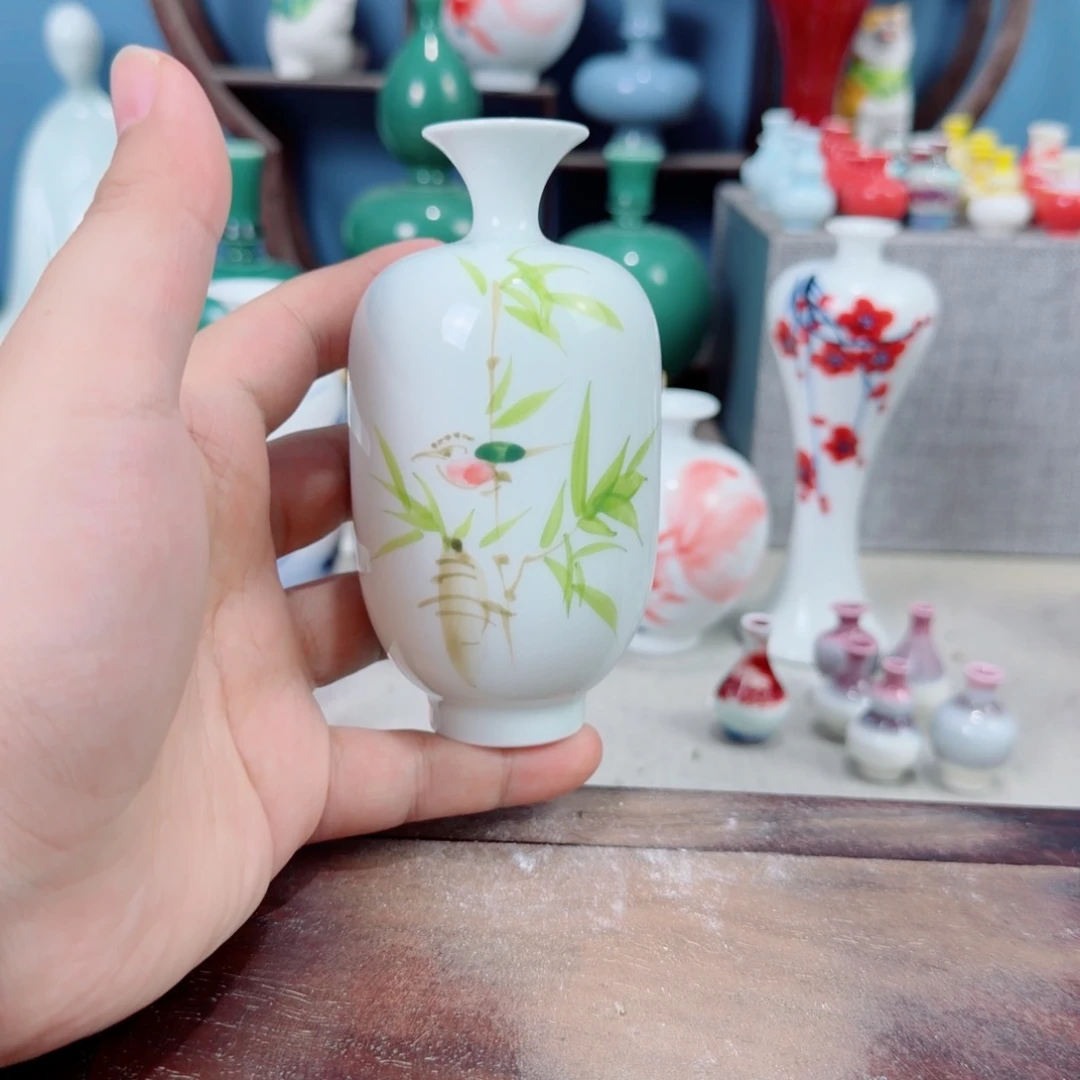 陶瓷手工小花器摆件